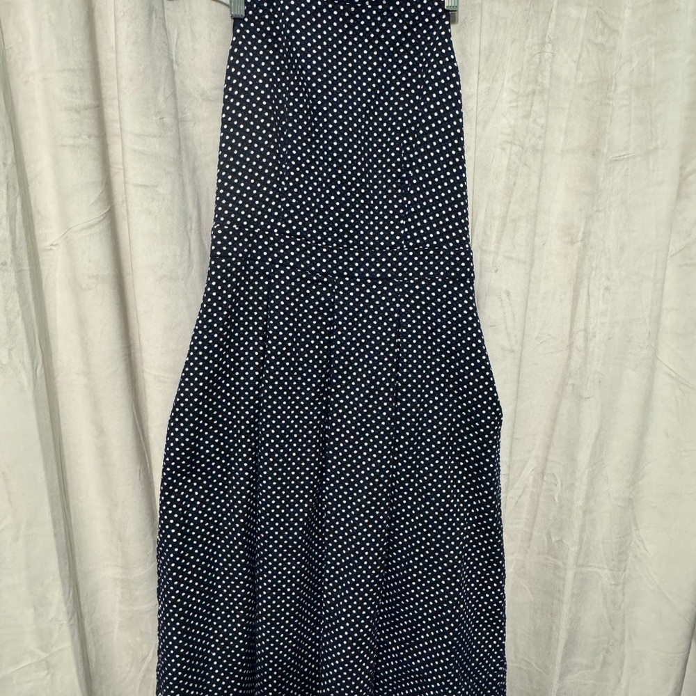 The Limited Black and White Polka Dot Midi Dress